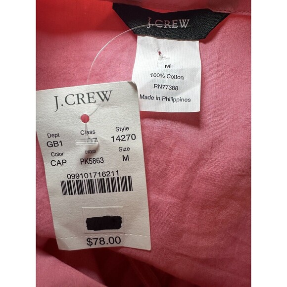 J. CREW Pink‎ Lightweight Thin Sheer Cowl Neck Sundress Women's MEDIUM NWT - Picture 5 of 8